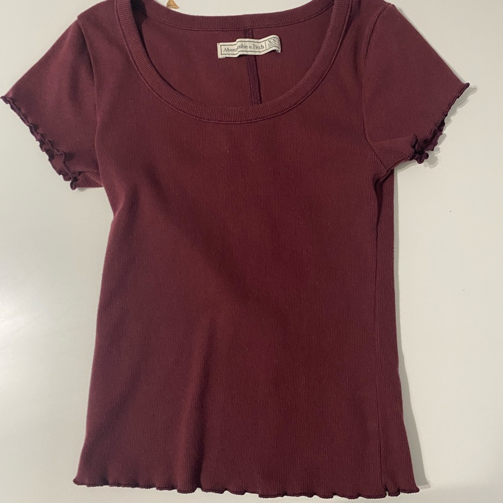 Abercrombie and Fitch ,maroon tight top, xs